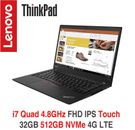 CLEARANCE ThinkPad T490s i7 4.8GHz FHD Touch 32GB 512GB 4G OS Warranty T14s