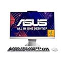 ASUS AiO A3 Series, 23.8" (60.45 cm) FHD Touch, Intel Core i5-1235U 12th Gen, All-in-One Desktop (8GB/512GB SSD/Windows 11/Office 2021/with Wireless Keyboard & Mouse/White/5.4 kg), A3402WBAT-WA001WS