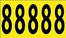 National Marker Corp. NPS78 Number Card, 4 Inch 8 (5 Numbers/Card), PS Cloth