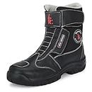 Kavacha Wolf, Biker boot/Motorcycle boot/Pro riding gear, Pure leather upper & PU rubber sole with steel toe and Memory form insocks for long time wear and super extra comfort, Size :9