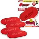 Ruby Movers ure Sliders For Carpet, As Seen on TV, Effortlessly Heavy Couches, Recliners, Bookcases & Appliances with Ease, Extra-Large Size Fits Bulky Legs. Move furniture by yourself, 9.5 In, Red