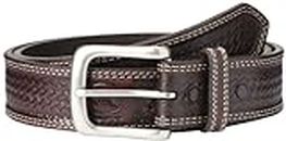 John Deere Men's Leather Removable Buckle Classic Bridle Belt
