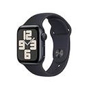 Apple Watch SE (2ᵉ génération, 2023) (40 mm GPS) Smartwatch avec boîtier en Aluminium et Bracelet Sport Minuit - S/M. Suivi de l’activité Physique et du Sommeil, détection des Accidents, écran Retina
