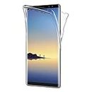 AICEK Samsung Galaxy Note 8 Case, Full Body 360 Degree Transparent Silicone Cover for Samsung Note 8 Bumper Covers Clear Case (6.3 inch)