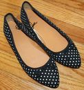 NEW NWT GAP Shoes Womens Black & White Print Pointy Pointed Toe Flats