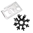 Multi Tool Outdoor Card and Snowflake Multi Tool Set, Portable Pocket Tools Cool Gadgets for Boys and Girls, Keyrings for Men