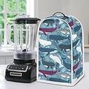 Nopersonality Whales Blender Cover with Top Handle for Easy Storage Coffee Maker Appliance Cover Food Processor Cover Dust Fingerprint Protection Covers