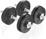 Juegos de mancuernas ajustables con pesas de hierro fundido para gimnasio en casa con barras, placas, collar