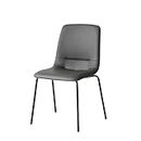LEVEDE Dining Chairs, Set of 4 Reading Seating, PU Leather Kitchen Chairs, Home Furniture for Dining Room, Living Room, Cafe, Restaurant (46cm Seat Height, Grey)