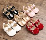 Infant Kid Patent Leather Mary Janes Princess Shoes Newborn Baby Girl Crib Shoes