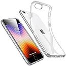 ESR for iPhone SE Case (2022/2020) and iPhone 8 Case, Clear Silicone Phone Case Designed for iPhone SE 3/2, Thin Soft TPU Transparent Protective Cover, Clear