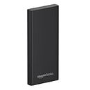 Amazon Basics 10000mAh 22.5W Fast Charging Power Bank with Cable | Triple Output Ports |Dual Input Ports | Lithium Polymer Power Bank | Compact Metal Body (Black)