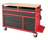 Milwaukee 48-22-8552 52-Inch 11-Drawer Mobile Work Bench with Wood Top Toolbox Tool Chest Cabinet Box