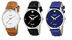 VILLS LAURRENS VL-1141-1142-1143 Pack of 3 Smart and Handsome Combo of Analog Watches for Men and Boys