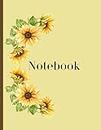 Notebook lined with 150 pages, notebook for school work, notebook for office work, notebooks for women, cute notebooks, school supplies, office ... notebooks with designs, flower notebooks