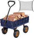 Heavy-Duty Steel Utility Garden Wagon cart, 400-Pound Capacity,