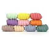 Revolution Fibers | Mixed Merino Wool Variety Pack | Perfect Wool Roving for Spinning, Needle Felting, Wet Felting, Weaving and Crafting (Pretty Pastels (Multicolored), 250 Grams)