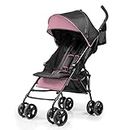 Summer Infant 3Dmini Convenience Stroller, Pink Lightweight Infant Stroller with Compact Fold, Multi-Position Recline, Canopy with Pop Out Sun Visor and More Umbrella Stroller for Travel and More