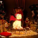 Sleigh Polar Bear Outdoor Christmas Decorations, 2.5 FT Pre-Lit Holiday Decor...