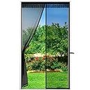 Cinkee Magnetic Fly Screen Door, Heavy-Duty Anti Mosquito Mesh No Gap with 36 Pieces of Powerful Magnets, Super Quiet, No Drilling, Washable Mesh, Keep Fresh Air in & Bugs Out, 90 * 210cm