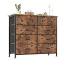 LUKGEL 10 Drawer Dresser for Bedroom, Storage Drawer, Chest of Drawers, Tall Dresser for Living Room Closet Hallway Entryway, Commode De Chambre, Rustic Brown