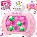 Quick Push Burbujas Juego Consola Sensory Fidget Toys For Kids, descompresi�ón Avance Rompecabezas máquina de Juego, Botón Puzzle Pop Light Up Juego, Regalos de Cumpleaños para Niños 3+ (Unicorn)