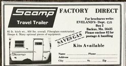 1979 Scamp Travel Trailer PRINT AD
