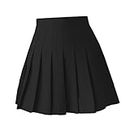 MYADDICTION Women Pleated Skirt High Waist Mini Tennis Skater Skirt Uniforms Black S Clothing, Shoes & Accessories | Womens Clothing | Skirts