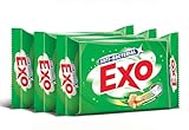 Exo Dishwash Bar 200g Pack of 3 | Complete dishwashing solution with anti-bacterial efficacy with goodness of ginger | Remove tough grime, kills bacteria & sanitizes the utensils.