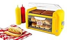 Oscar Mayer Hot Dog Roller & Bun Warmer, Stainless Steel Grill Rollers, Non-stick Warming Racks, Perfect For Hot Dogs, Egg Rolls, Veggie Dogs, Pre-Cooked Sausages, Brats, Adjustable Timer, Compact