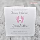 Personalised New Baby Girl or Boy Birth Card