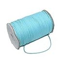 Beadman Macrame Cord Thread Cotton Cord Sky Blue for Bracelet Necklace Beading DIY Handmade Crafts Thread String, Size 1.5mm, Pack of 5 metres