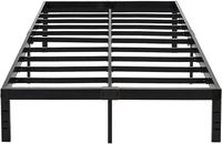 Queen Size Bed Frame 18 Inch Tall High Max 1000 Pound Steel Slats Sup