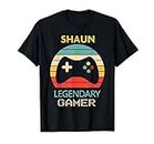 Shaun Name Gift - Personalised Legendary Gamer T-Shirt