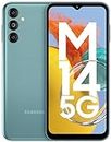 Samsung Galaxy M14 5G (Smoky Teal,6GB,128GB)|50MP Triple Cam|Segment's Only 6000 mAh 5G SP|5nm Processor|2 Gen. OS Upgrade & 4 Year Security Update|12GB RAM with RAM Plus|Android 13|Without Charger