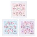 Sanrio My Melody 324299 Hot Towel Set of 3, Approx. 11.4 x 12.6 inches (29 x 32 cm), 100% Cotton