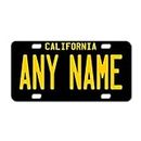 Personalized California Mini License Plate 3" X 6" (inches) Fiberglass Reinforced Plastic. Add your name, text or numbers.Great size for Bikes, Bicycles, Kid's Ride on Cars, Wagons, Walkers etc. VER.4