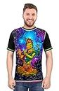 Psychedelic Insane | Limited Edition Multi Color | Digital Printing | UV Glow Krishna-Music-Meditation | Round Neck | Hippie Style | T-Shirt for Men & Women