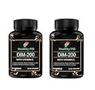 DIM Supplement 200 mg | Estrogen Balance for Women & Men | Hormone Balance, Hormonal Acne Supplements, Menopause Support, Antioxidant Support 180 Count by Healthy Pill (pack of 2)