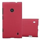 cadorabo Frosty Red Hard Plastic Protective Case with Shock and Anti-Scratch for Nokia Lumia 520 - Ultra Slim Slim Hard Case Cover Bumper