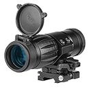SPINA Airsoft Hunting 3X Magnifier Scope Magnifying Sight FTS Flip to Side with QD mount