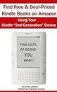 Find Free and Deal-Priced Kindle Books on Amazon Using Your Kindle "2nd Generation" Device