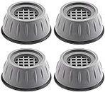 DEVCOMM Anti Vibration Rubber Pad with Suction Cup Feet for Support Heavy Appliances Like Washing Machine Fridge Generator Washer Dryer with Noise Cancelation Features Grey 4 Pcs