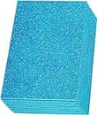 TrifleArte Glitter Foam Sheets | A4 Size Self-Adhesive Sparkle EVA Sheets for Crafting | Thick & Shiny Foam Sheet |for Children's Craft Activities DIY Art Cutters | 30 x 20cm / Pack of 10 / Light Blue