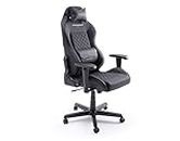 Robas Lund DX Racer D73 Gaming Stuhl Bürostuhl Schreibtischstuhl mit Wippfunktion Höhenverstellbarer Drehstuhl PC Stuhl Ergonomischer Chefsessel, schwarz-Naht dark grey