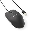 Amazon Basics MSU0939 3-Button USB Wired Mouse (Black)
