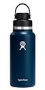 Hydro Flask 32 oz Wide Mouth with Flex Chug Cap Stainless Steel Reusable Water Bottle Indigo - Vacuum Insulated, Dishwasher Safe, BPA-Free, Non-Toxic