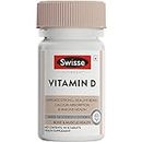 Swisse Vitamin D - 100% RDA of Vitamin D3 (Manufactured In Australia, Internationally Proven Formula) High Absorption Vitamin D3 For Healthy Bones, Immunity & Strong Muscles (90 Tablets)
