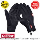 Cycling Waterproof GlovesTouch Screen Gloves  Outdoor Jogging Skiing Running AU