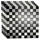XELYTON Peel and Stick Tile Metal Backsplash | Wall Decor Mosaics Tiles Sticker for Kitchen, Bathroom | Metal Mosaic Smart Tile Sticker Wallpaper for Kitchen, Living, Wash Room (Black & Silver, 10)